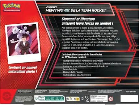 Pokémon Coffret Mewtwo Ex de la Team Rocket - japon toujours