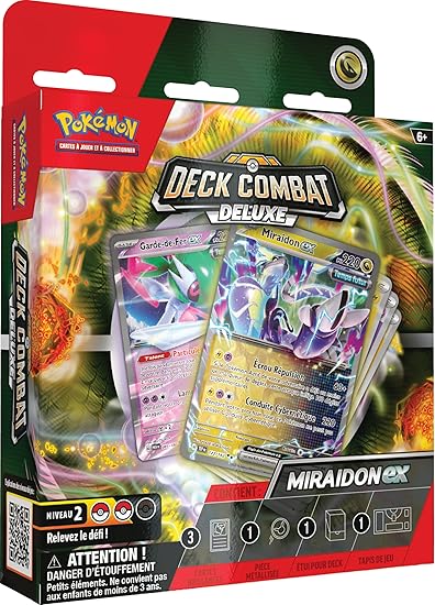 Pokémon: Deck Combat Deluxe – Miraidon - ex du JCC Pokémon - japon toujours