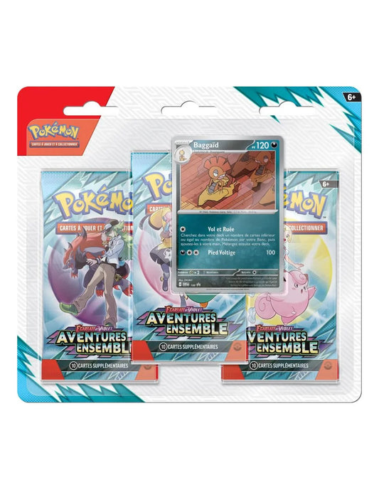 Pokémon EV09 : Tripack Baggaïd Aventures Ensemble - Cartes à Collectionner - japon toujours
